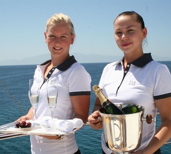 Champaign Glass On Board Yacht E &AMP; E