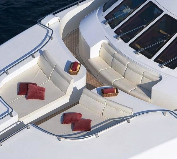 Sun Bathing Fore On Board Yacht LADY FERYAL