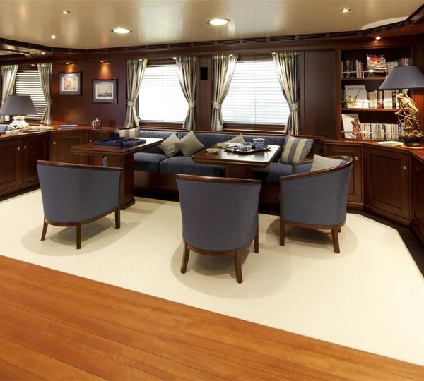 Premier Saloon Sitting On Yacht AXANTHA II