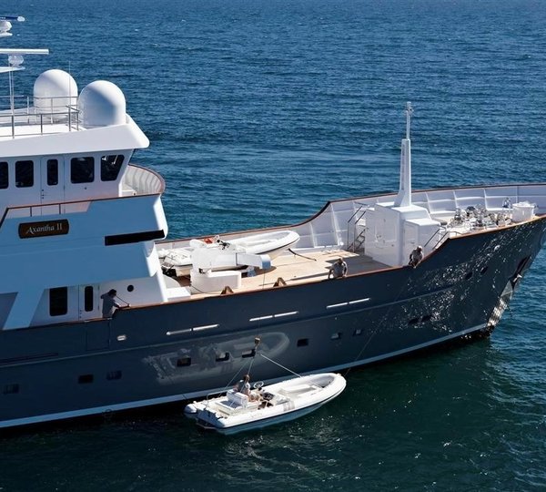 Launching The Ship's Tender On Board Yacht AXANTHA II