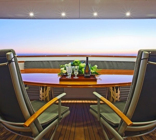 Premier Aft Deck Aboard Yacht AXANTHA II