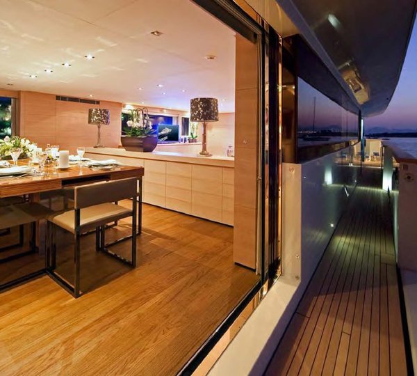 Outdoor: Yacht FAN TOO's Extendable Premier Deck Balcony Captured
