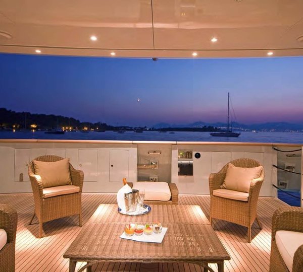 Aft Deck Sitting On Yacht FAN TOO
