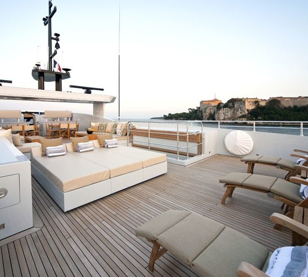 Deck Lounging Aboard Yacht FAN TOO