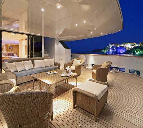Aft Deck On Board Yacht FAN TOO