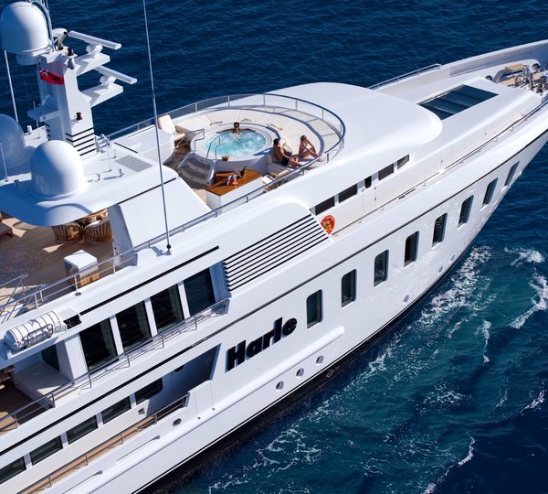From Above Aspect On Yacht HARLE