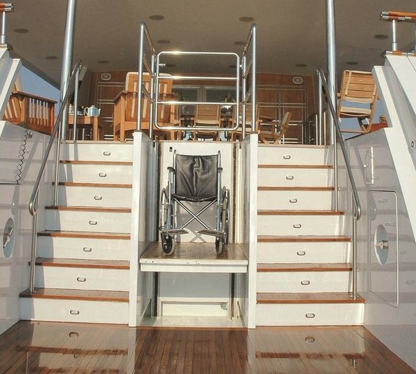 Staircase To Swimming Landing On Yacht BELLA STELLA