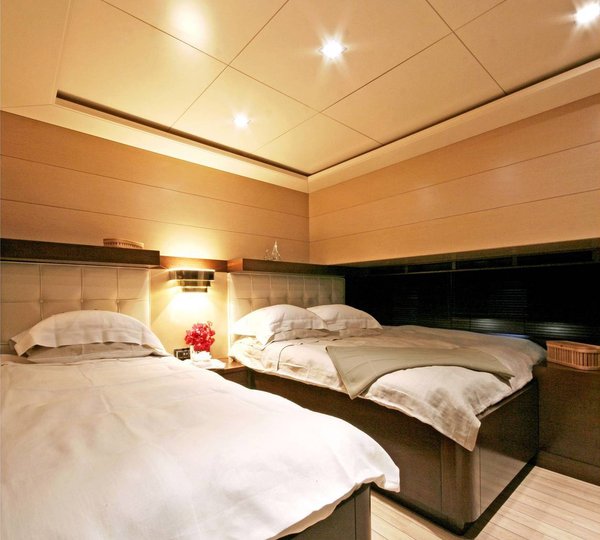 Twin Bed Cabin On Board Yacht INFINITY