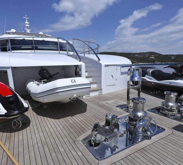 Ship's Tender With Toys Aboard Yacht IPANEMAS