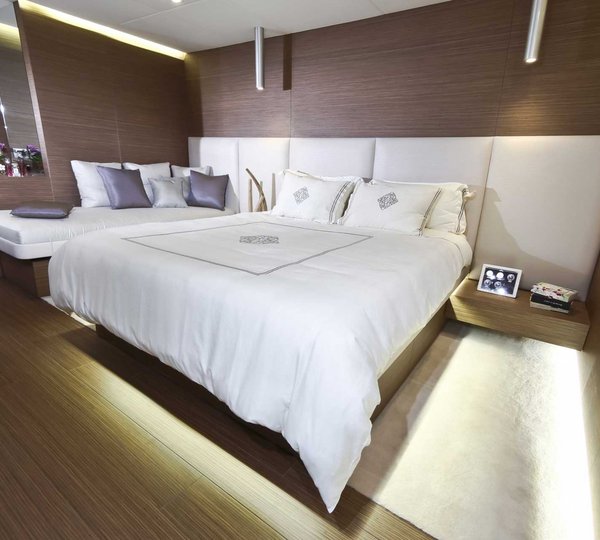 Main Master Cabin Aboard Yacht IPANEMAS