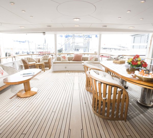Aft Deck Sitting On Board Yacht CONSTANCE