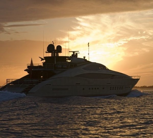 Sunset Dusk On Yacht HOKULANI