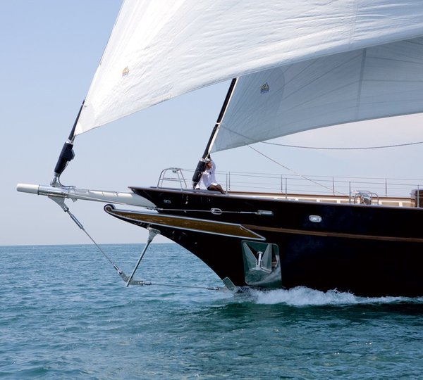 Ship's Bow Aboard Yacht ROXANE