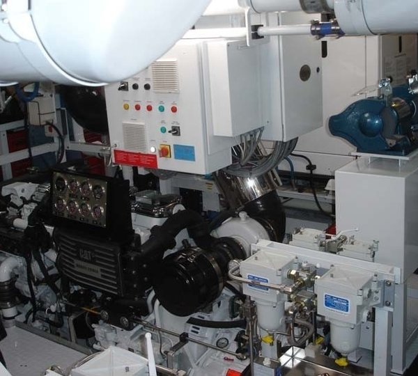 Engine Area On Yacht SYCARA IV