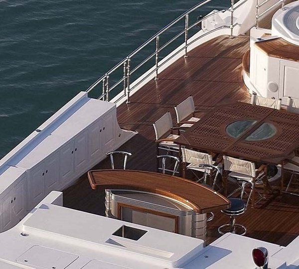 Upper Deck: Yacht SYCARA IV's From Above Aspect Pictured