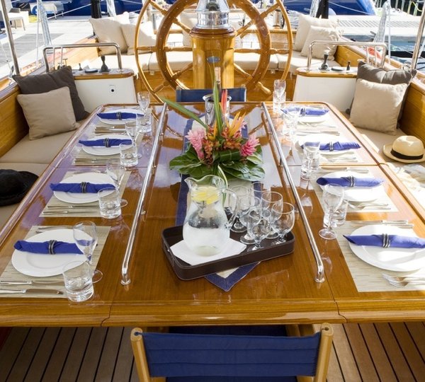 Aft Deck On Board Yacht WINDROSE OF AMSTERDAM