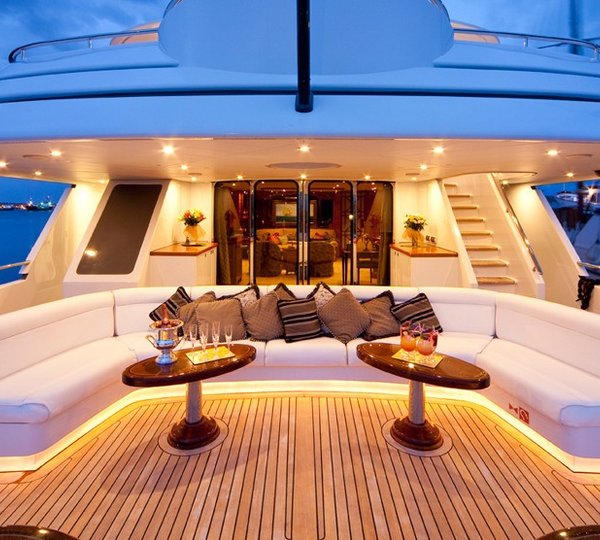 Sun Deck Sitting Aboard Yacht LADY ANASTASIA
