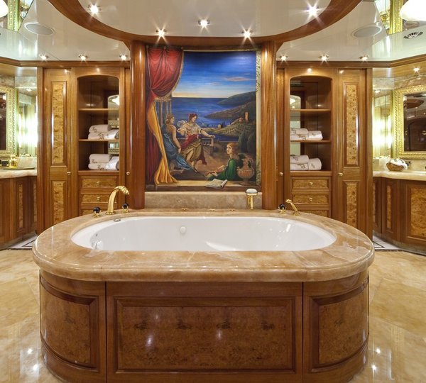 Main Master Bath On Yacht LADY ANASTASIA