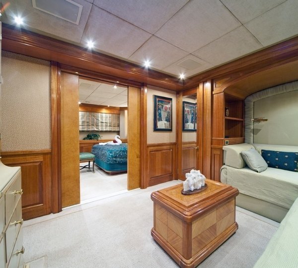 Sitting: Yacht LADY ANASTASIA's Blue Guest's Cabin Pictured