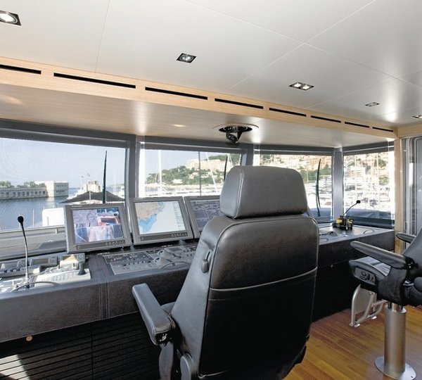 Wheel House On Board Yacht EXUMA
