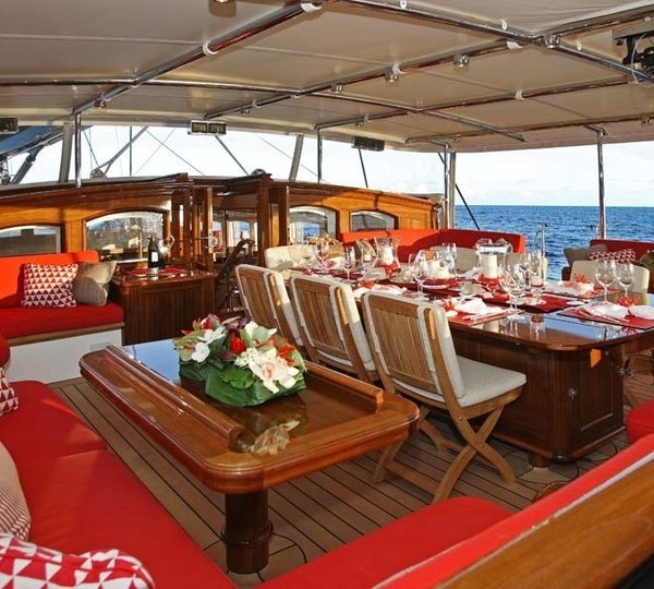 Cockpit Eating/dining On Yacht MARIE