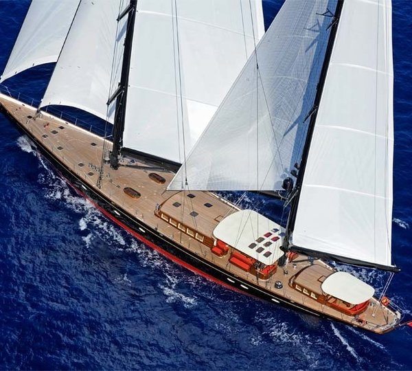 From Above Aspect On Board Yacht MARIE