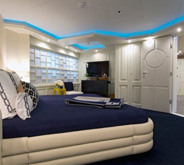 Lower Fore Double Sized Cabin Aboard Yacht DIAMOND A