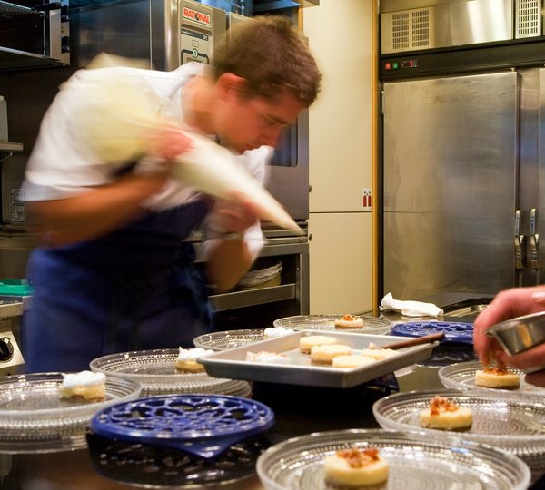 Ship's Galley In Use On Yacht DIAMOND A