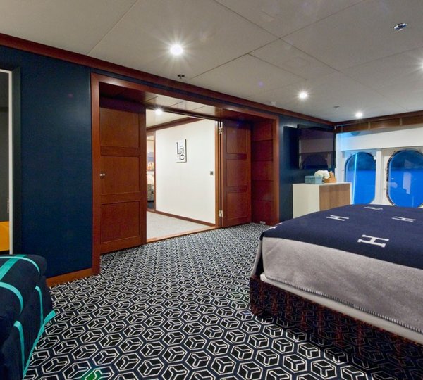 Night Time: Yacht DIAMOND A's Main Master Cabin Image
