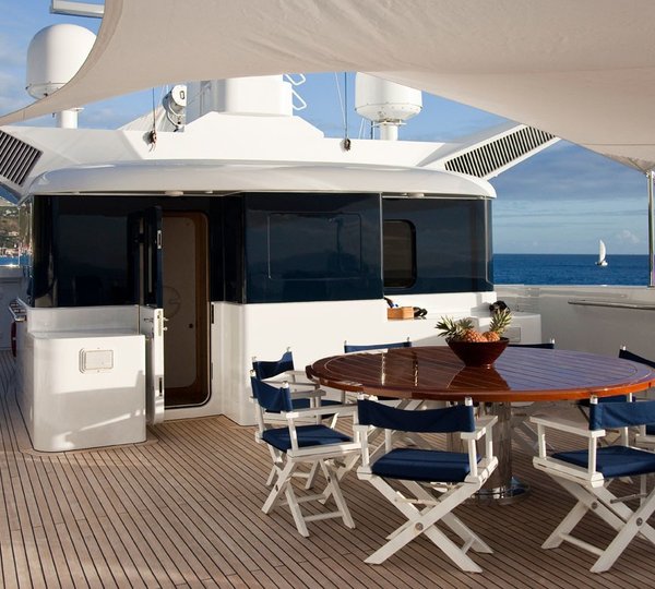 Sun Deck Sitting Aboard Yacht DIAMOND A