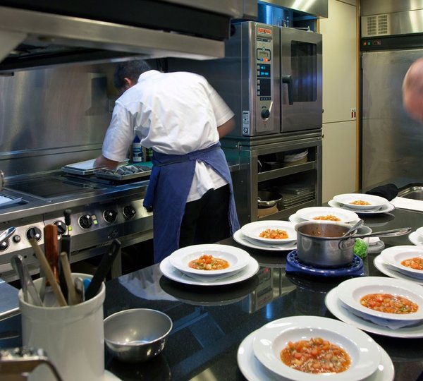 Gastronomy: Yacht DIAMOND A's Ship's Galley Photograph