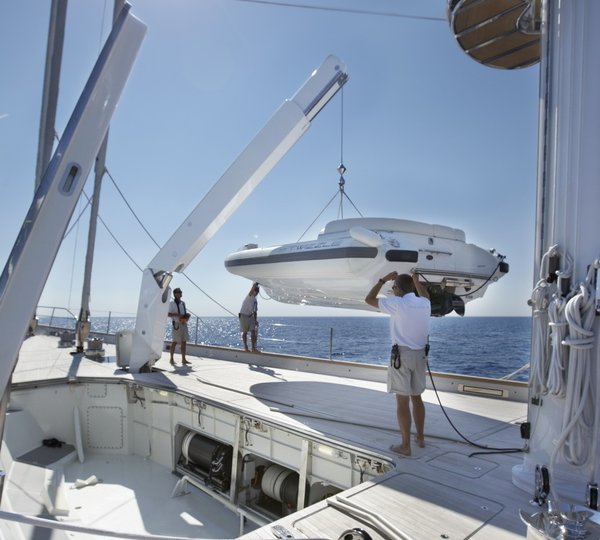 Ship's Tender Aboard Yacht TWIZZLE