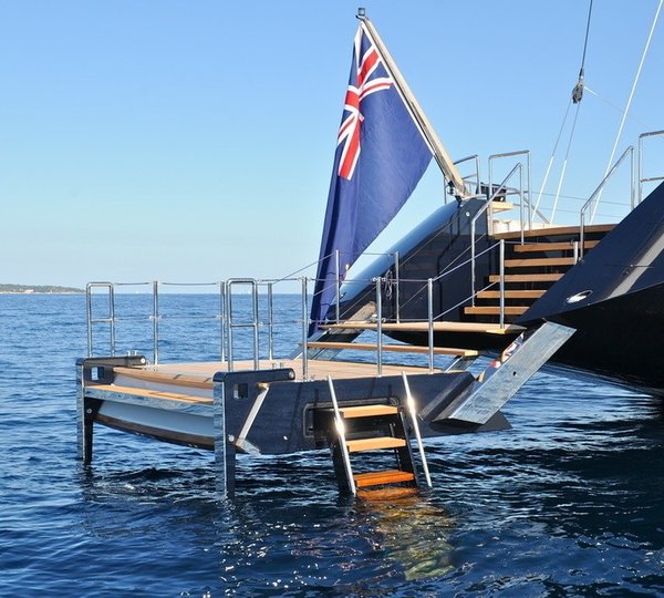 Flag: Yacht TWIZZLE's Swimming Deck Pictured