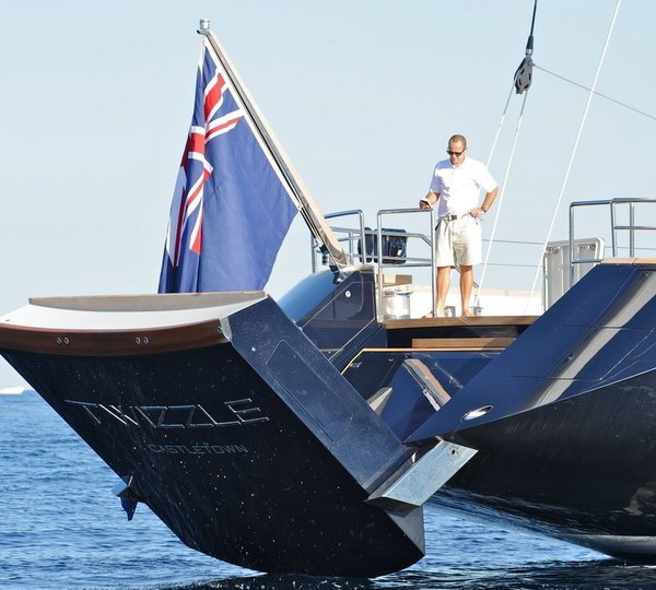 Swimming Landing Extending On Yacht TWIZZLE