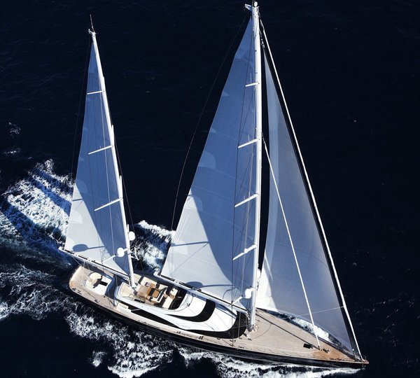 From Above Aspect Aboard Yacht TWIZZLE