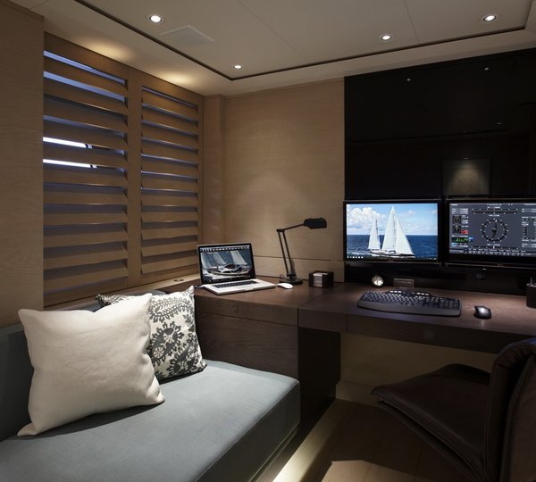 Office Zone Aboard Yacht TWIZZLE