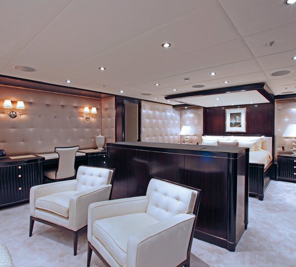 Lounging: Yacht CARPE DIEM's Main Master Cabin Captured