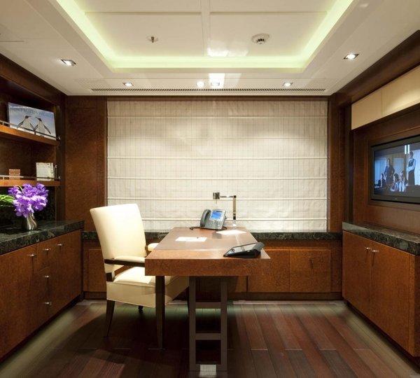 Main Master Cabin Office On Board Yacht HUNTRESS
