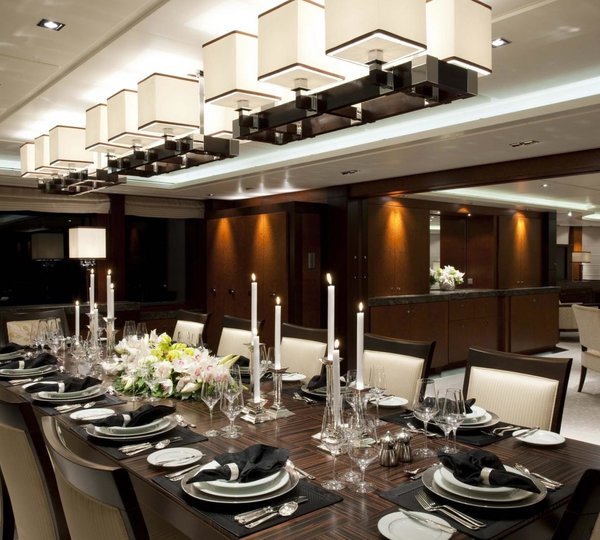 Eating/dining Area On Board Yacht HUNTRESS