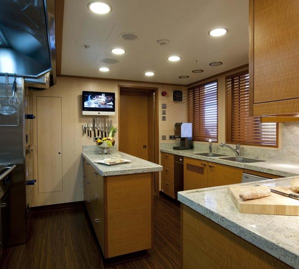 Ship's Galley On Yacht HUNTRESS