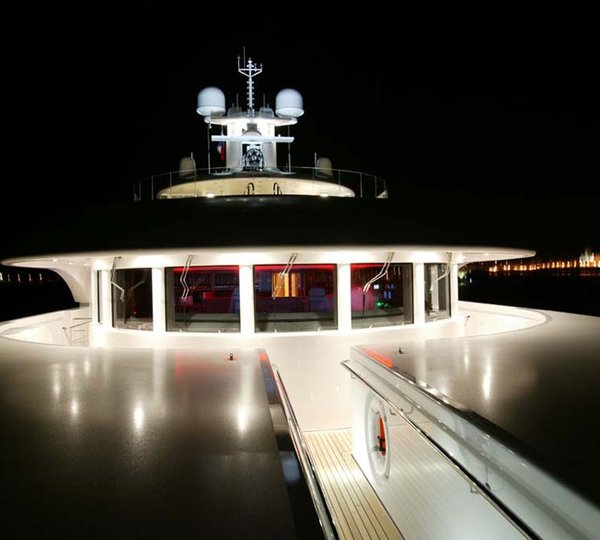 Evening: Yacht HUNTRESS's Bridgedeck Deck Photograph