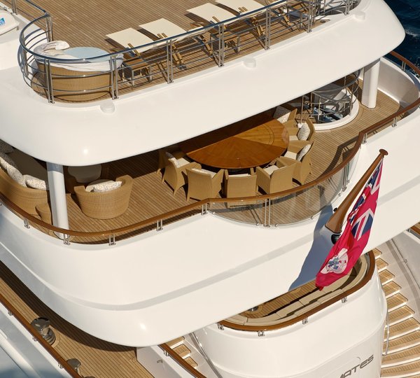 Decks: Yacht HUNTRESS's From Above Photograph