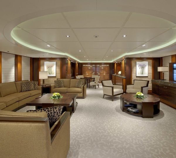 Lounging On Board Yacht HUNTRESS