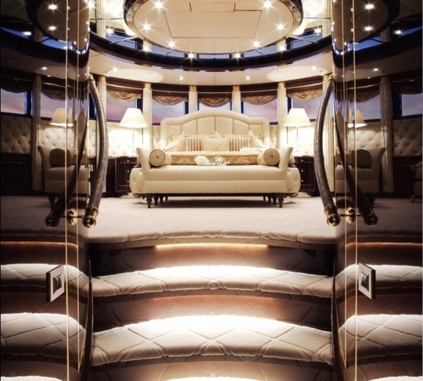 Staircase: Yacht DIAMONDS ARE FOREVER's Cabin Captured
