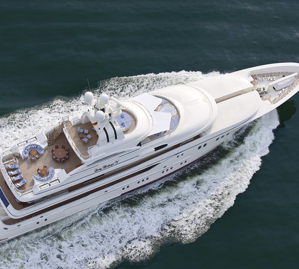 From Above Aspect Aboard Yacht LADY KATHRYN V