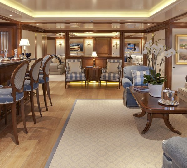 Boat Deck Lounging On Board Yacht LADY KATHRYN V