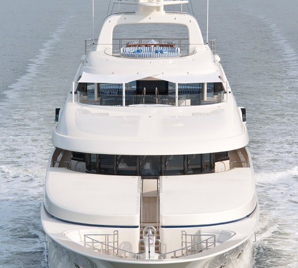 Ship's Bow Aboard Yacht LADY KATHRYN V