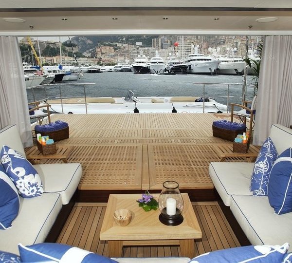 Viewing Out: Yacht BATON ROUGE's Beach Beachclub Pictured