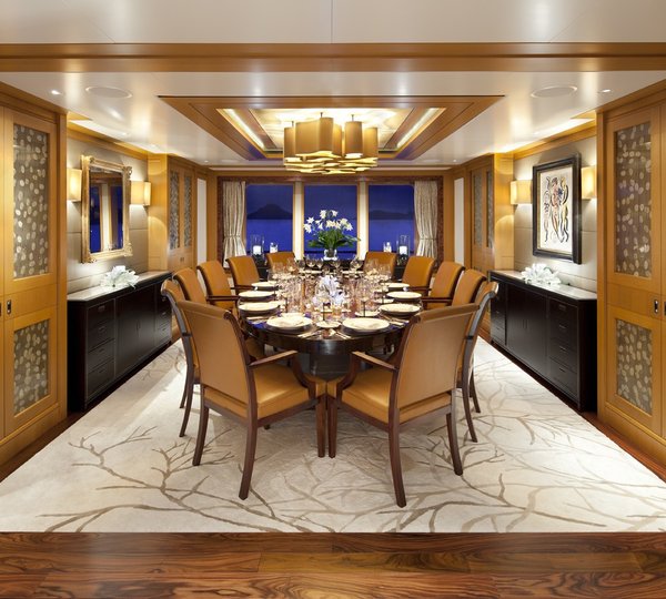 Premier Deck Eating/dining On Board Yacht LADY BRITT