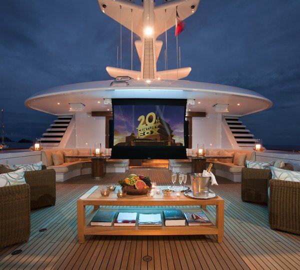Sun Deck Movie Cinema On Board Yacht LADY BRITT